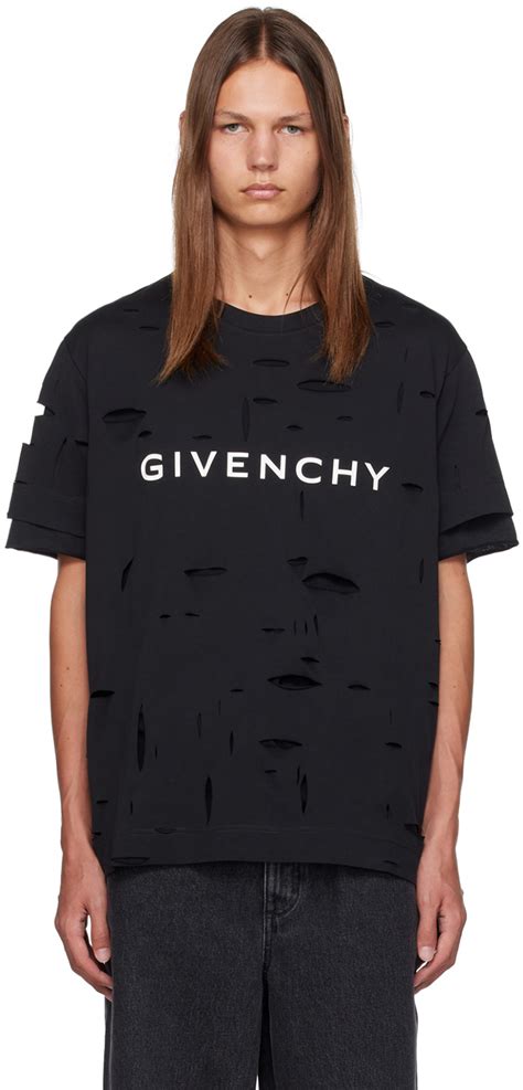 givenchy t shirt ssense|givenchy distressed t shirt.